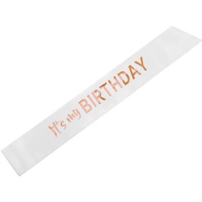 Narozeninová šerpa It's my birthday bílá – Zboží Dáma