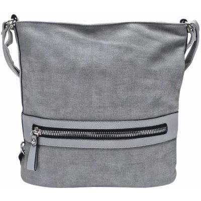 Velká světle šedá kabelka a batoh 2v1 s texturou – Zboží Mobilmania