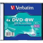 Verbatim DVD-RW 4,7GB 4x, jewel, slim, 1ks (43764) – Hledejceny.cz