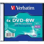 Verbatim DVD-RW 4,7GB 4x, jewel, slim, 1ks (43764) – Zboží Živě