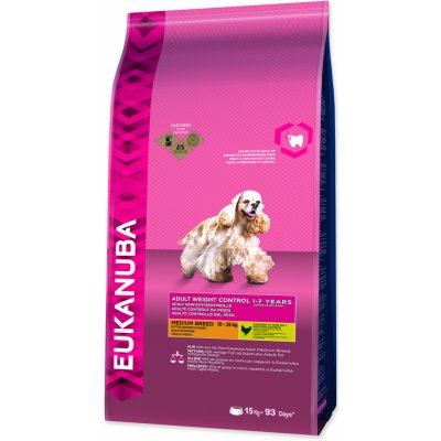 Eukanuba Adult Medium Light & Weight Control 15 kg – Zboží Mobilmania