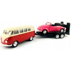 Welly Trailer set VW T1 Bus a VW Beetle