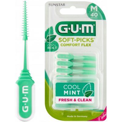 GUM Soft-Picks Regular masážní mezizubní kartáčky s fluoridy ISO 1 40 ks – Hledejceny.cz