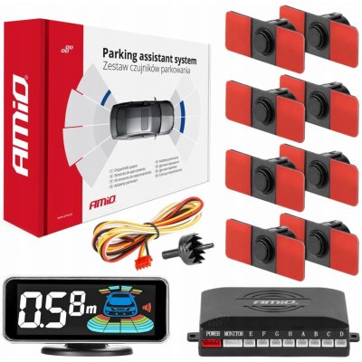 AMiO Parkovací asistent LED-GRAF 3D 8 senzorů černý vnitřní 16,5 mm | Zboží Auto