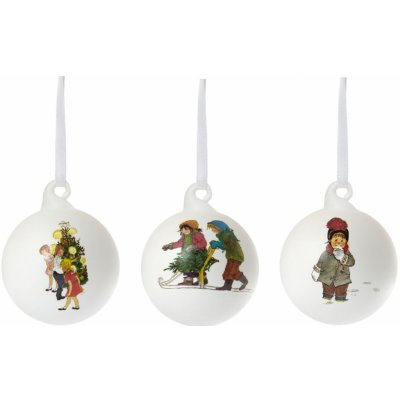 Storefactory Skleněné vánoční ozdoby Barnen i Bullerbyn Chapter 3 set 3 ks multi barva sklo – Zbozi.Blesk.cz
