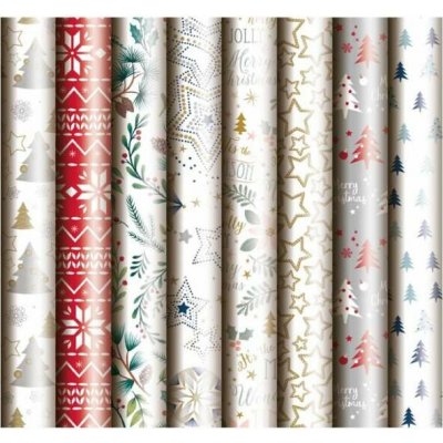 Balící papír vánoční role 1000x70 mix č.6 – Zboží Živě