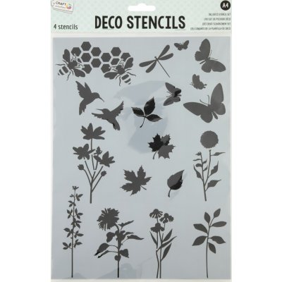 Grafix Šablony 4 ks ornamenty – Zboží Dáma