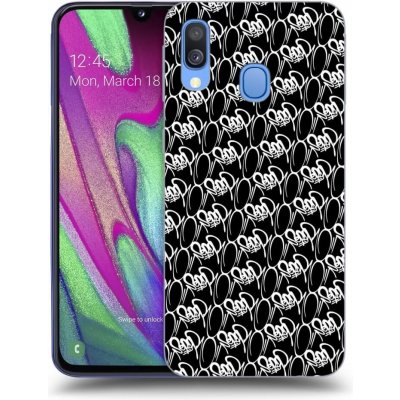 Pouzdro Picasee silikonové Samsung Galaxy A40 A405F - Separ - White On Black 2 černé – Zbozi.Blesk.cz