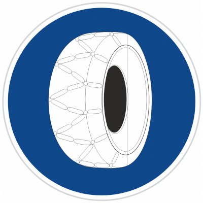 Sněhové řetězy Dopravní značka 500 mm kruh – Zboží Dáma