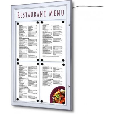 Jansen Display Venkovní MENU vitrína 4x A4 s LED osvětlením – Hledejceny.cz