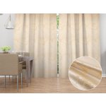 Biante Dekorační závěs Parma PM-115 Zlatý mramor na béžovém 145x140 cm – Hledejceny.cz