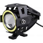 Přídavné LED čočkové světla na motorku s Angel Eyes kroužkem, sada 2 ks | Zboží Auto