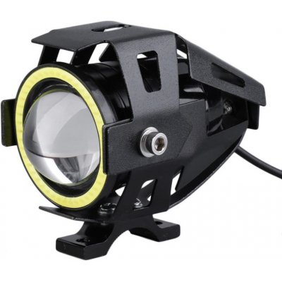 Přídavné LED čočkové světla na motorku s Angel Eyes kroužkem, sada 2 ks | Zboží Auto