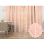 Biante Bavlněný závěs Sandra SA-213 Listy na meruňkově oranžovém 130x140 cm – Hledejceny.cz