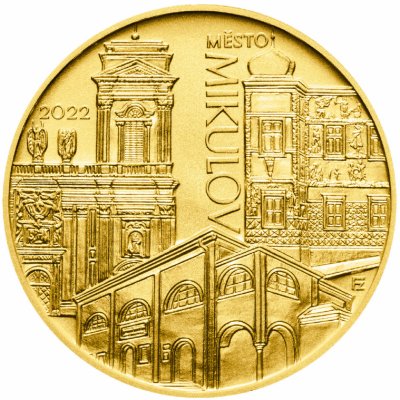 ČNB Zlatá mince 5000 Kč Mikulov 2022 Standard 1/2 oz – Zboží Dáma