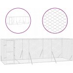 vidaXL Venkovní psí kotec stříbrný 200 x 600 x 200 cm – Sleviste.cz