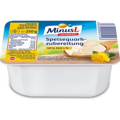 MinusL Tvaroh tučný 40% t.v.s. se sníženým obsahem laktózy 250 g – Hledejceny.cz