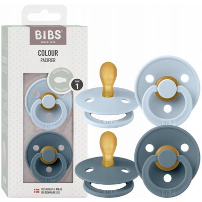 Bibs Colour symetrické dudlíky přírodní kaučuk Baby Blue/Petrol – Zboží Dáma