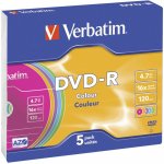 Verbatim DVD-R 4,7GB 16x, Advanced AZO+, slimbox, 5ks (43557) – Zbozi.Blesk.cz