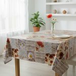 Fantastik ubrus PVC s textilním podkladem 511-1 vlčí máky a krajka na béžovém káru š.140cm ž – Sleviste.cz