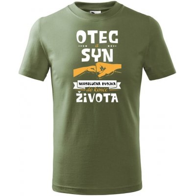 Dobrý triko dětské tričko Nerozlučná dvojka Khaki – Hledejceny.cz