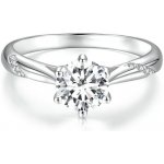 Grace Silver Jewellery Stříbrný prsten Sabrina MOISSANITE CERTIFIKÁT P MSR003 GRA 20600626 – Hledejceny.cz