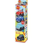 Ecoiffier Abrick Stavebnice auta Fast Car Sada autíček 3 kusy +1 zdarma 18m+ – Sleviste.cz