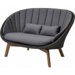 Cane-line Peacock 151x96x94 cm nohy teak hliník výplet lanko Soft Rope dark grey bez polstrů – Hledejceny.cz