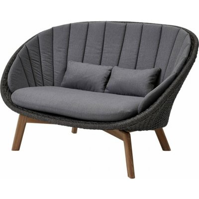 Cane-line Peacock 151x96x94 cm nohy teak hliník výplet lanko Soft Rope dark grey bez polstrů – Hledejceny.cz