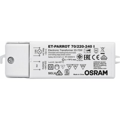 OSRAM Elektronické trafo ET PARROT 70/220-240 I – Zbozi.Blesk.cz