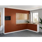 FRONTI Rohová kuchyňská linka WERIA 330x210 cm Brick/Dub artisan – Hledejceny.cz