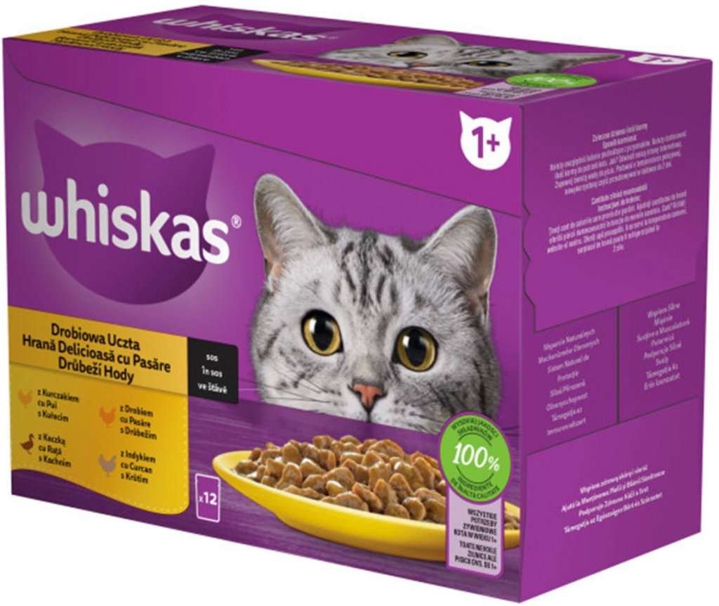 Whiskas drůbeží výběr ve šťávě 12 x 85 g