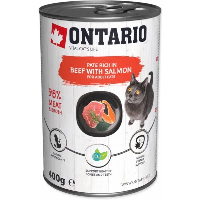 Ontario Cat Beef and Salmon 400 g – Sleviste.cz