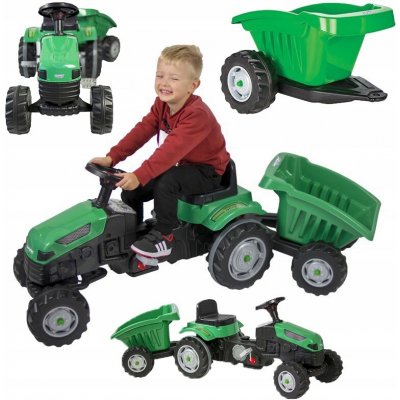 WOOPIE šlapací traktor Farmer GoTrac MAXI s přívěsem tichá kola – Zboží Mobilmania