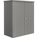 Biohort Zahradní skříň na nářadí 150 plechová 155 x 83 x 182,5 cm šedý křemen metalická 30010 – Zboží Mobilmania