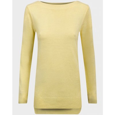F&F Dámský prodloužený svetr A1655 žlutý – Zboží Mobilmania