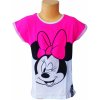 Dětské tričko Eplusm dívčí tričko MINNIE krátký rukáv růžovobílá