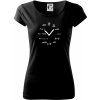 Dámské tričko s potiskem Matematické hodiny Pure dámské triko Černá