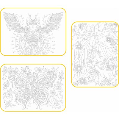 Radost v písku ZENTANGLE A3 sada Barevné pískování obrázků – Zboží Dáma