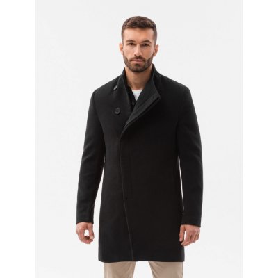 Ombre Clothing pánský kabát Joachim C501 černá – Zboží Mobilmania