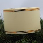 Smuteční stuha 3 pruhy - 8cm/50y - béžová tmavší - ST1377 – Sleviste.cz