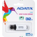 ADATA F C906 32GB - USB Flash Disk, bílý; AC906-32G-RWH