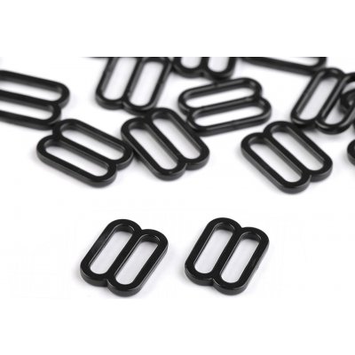 Posunovač a kroužek na prádlo šíře 12 mm plastový - černá posunovač (20 ks) – Zboží Dáma