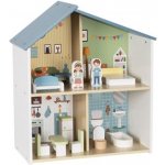 TookyToy Dřevěný domeček pro panenky s vybavením – Zboží Dáma
