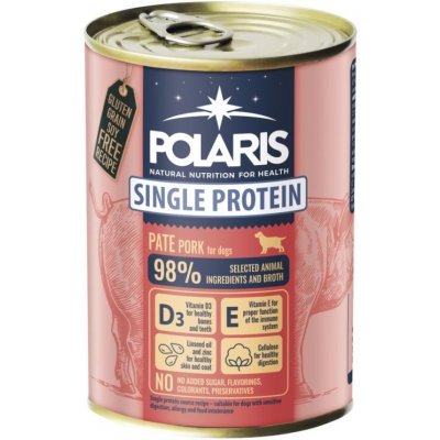 Polaris Single Protein paté Pes Vepřová, konzerva 400 g PRODEJ PO BALENÍ (6 ks) (bal. 6 ks)