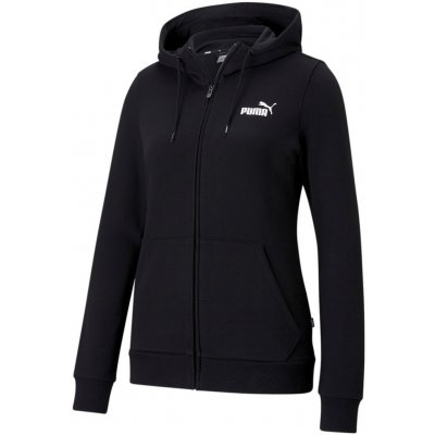 Puma ESS FULL-ZIP HOODIE W černá 586813-01 – Sleviste.cz