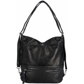 Dámský praktický koženkový kabelko-batoh Paloma černá