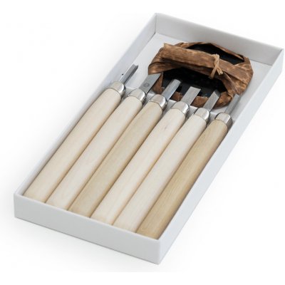 Sada řezbářských mini-dlát MARUICHI L-6 s dřevěnou rukojetí - 6 kusů – Zboží Dáma