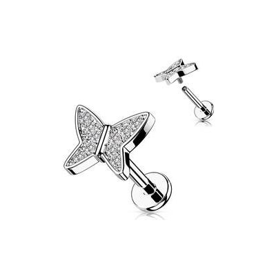 Šperky4U piercing do brady motýlek LB1110ST-1206 – Zbozi.Blesk.cz