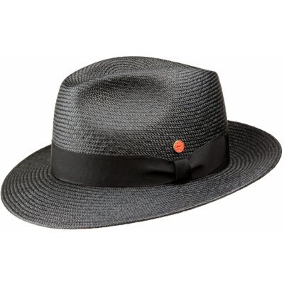 Mayser Torino exkluzívní panamský klobouk Fedora Bogart s černou stuhou ručně pletený UV faktor 80 Ekvádorská panama černý – Hledejceny.cz
